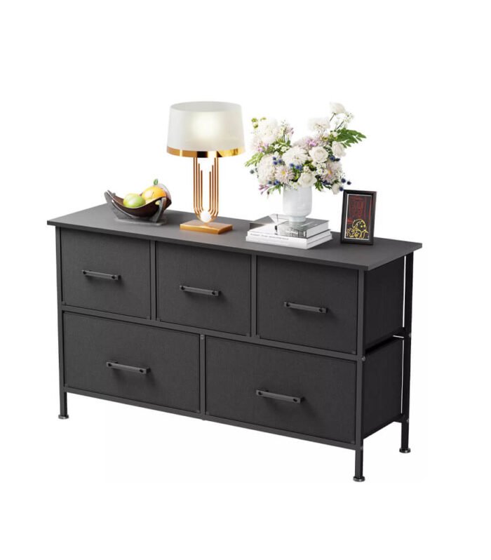 8 Drawers Fabric Dresser Charging Station